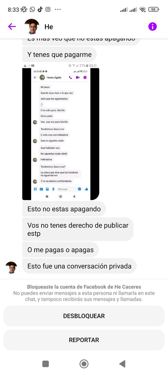 SoleSotelo8's tweet photo. Te acosan por mensaje pero no quieren que se les exponga para que sepan la clase de asquerosos que son! https://t.co/gozZ0i5NrV