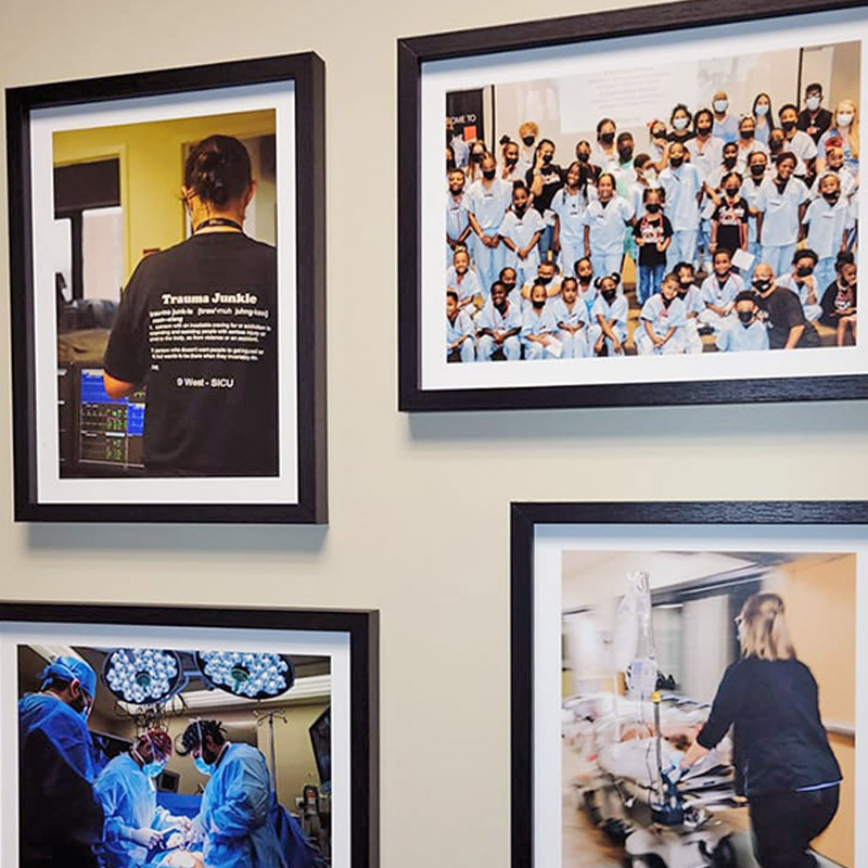 2xGameChangers's tweet photo. We love seeing the Future Healers Program kiddos on the wall at the J. David Richardson Trauma Center at U of L Health. #2XGameChangers https://t.co/FRAKeCbtQM