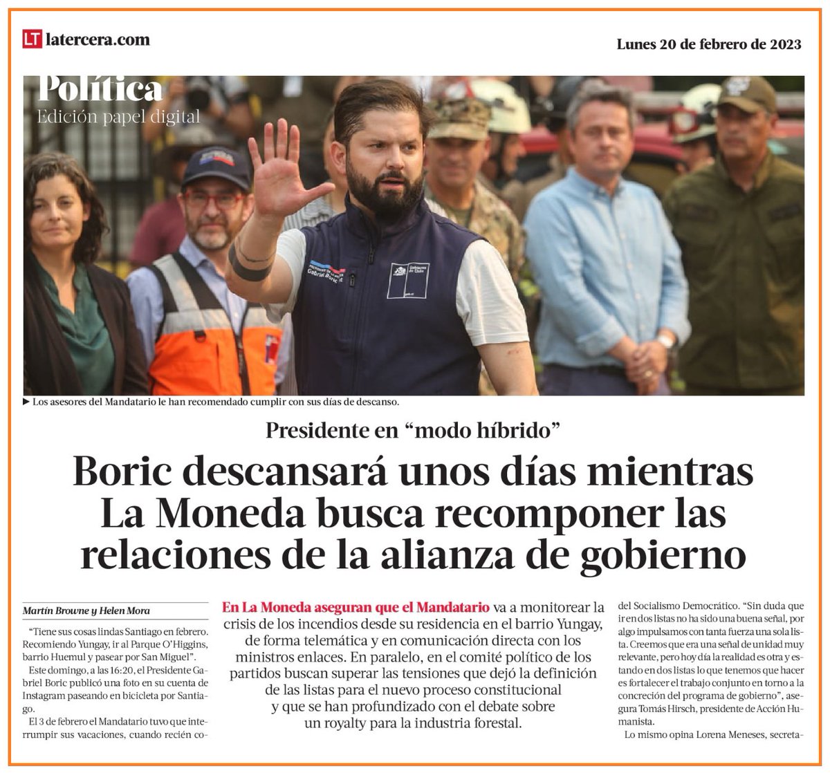 sergiou01329861's tweet photo. Se va...
Lo agotaron los incendios.
Mucha pega.
Necesita descansar de "tanto tiempo gobernando".
Vacaciones sin haber cumplido un año, es privilegio exclusivo de algunos. https://t.co/lRWBw9v31D