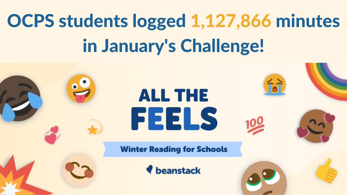 Congrats to our top schools from January's Reading Challenge: @HCMS_OCPS, @arborridgek8, @lakewhitney_es, Millenia Elementary, @ForsythWoods, Bay Meadows Elementary, Hamlin Middle, Lancaster Elementary, @APSK8_OCPS, @MaitlandMS_OCPS 
@CDLocps
 #ocpsreads