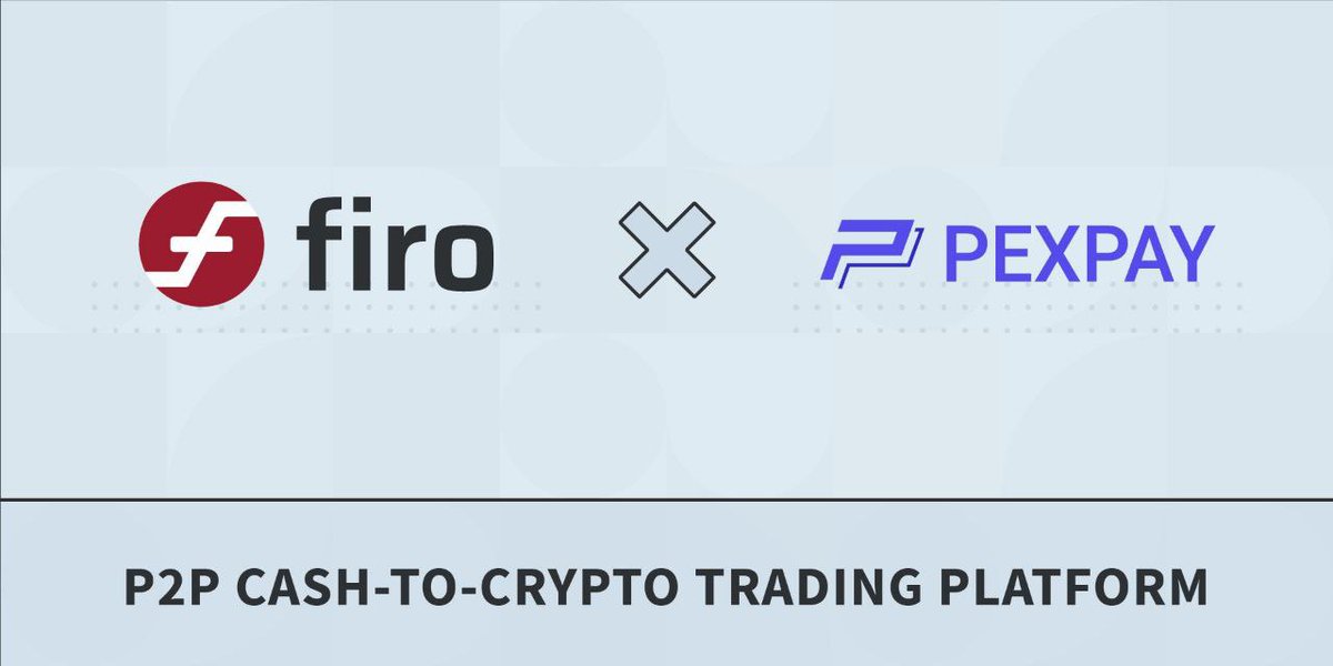 Pexpay, a P2P Cash-to-Crypto Trading Platform, will be listing $FIRO on Pexpay Spot and Covert!

Spot 🗓 02-22, 00:00 (UTC)

To celebrate this new listing, there will be a new listing campaign and an $11,000 prize pool up for grabs #FIRO

Read about it 👇
firo.org/2023/02/20/fir…