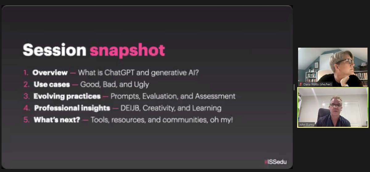 Monday Training! @SFPaulaColegio teachers understanding how #GenerativeAI is disrupting teaching, learning, and the education sector🧑‍🏫🗨️🤖🧑‍🎓.#ISSedu '#ChatGPT workshop' with @j0hnburns