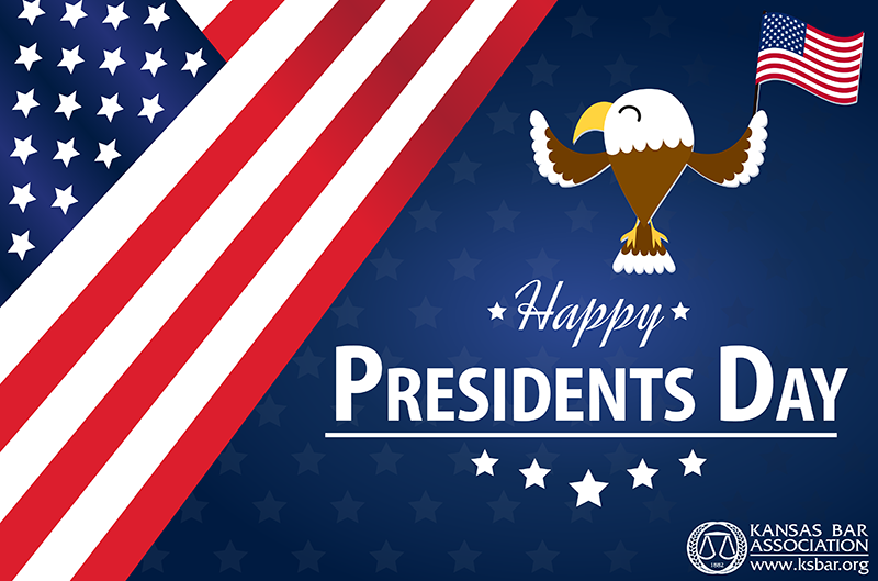 KSBarFoundation's tweet photo. The Kansas Bar Association offices will be closed Monday, Feb. 20, in honor of Presidents Day. https://t.co/aqasMdcI63