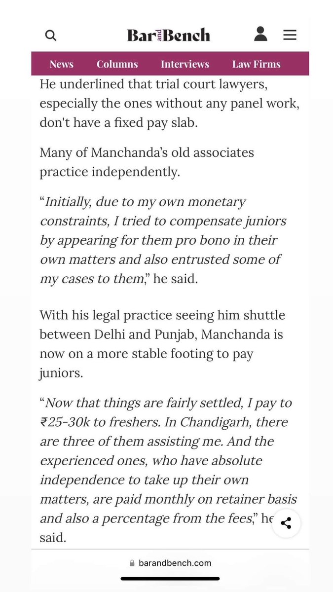 p_manchanda05's tweet photo. Sharing views with Bar and Bench on often untalked, yet inherently indispensable facet of litigation. https://t.co/sArgiy9R8A