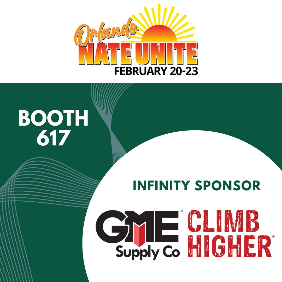 NATEsafety's tweet photo. Visit @gmesupply at #NATEUNITE2023 Booth 617. Sponsors make this all possible by investing their time and resources into the cornerstones of safety, education, and innovation. Register today https://t.co/SaC9i4xCwp 

#NU23
#GMESupply
#natesafety
#safety https://t.co/AR8fjgLxSI