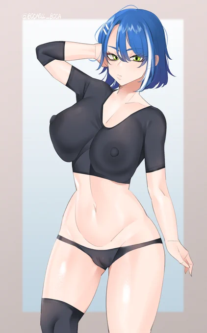 [R-18] POSE #オリジナル #girl #おっぱい #おへそ  