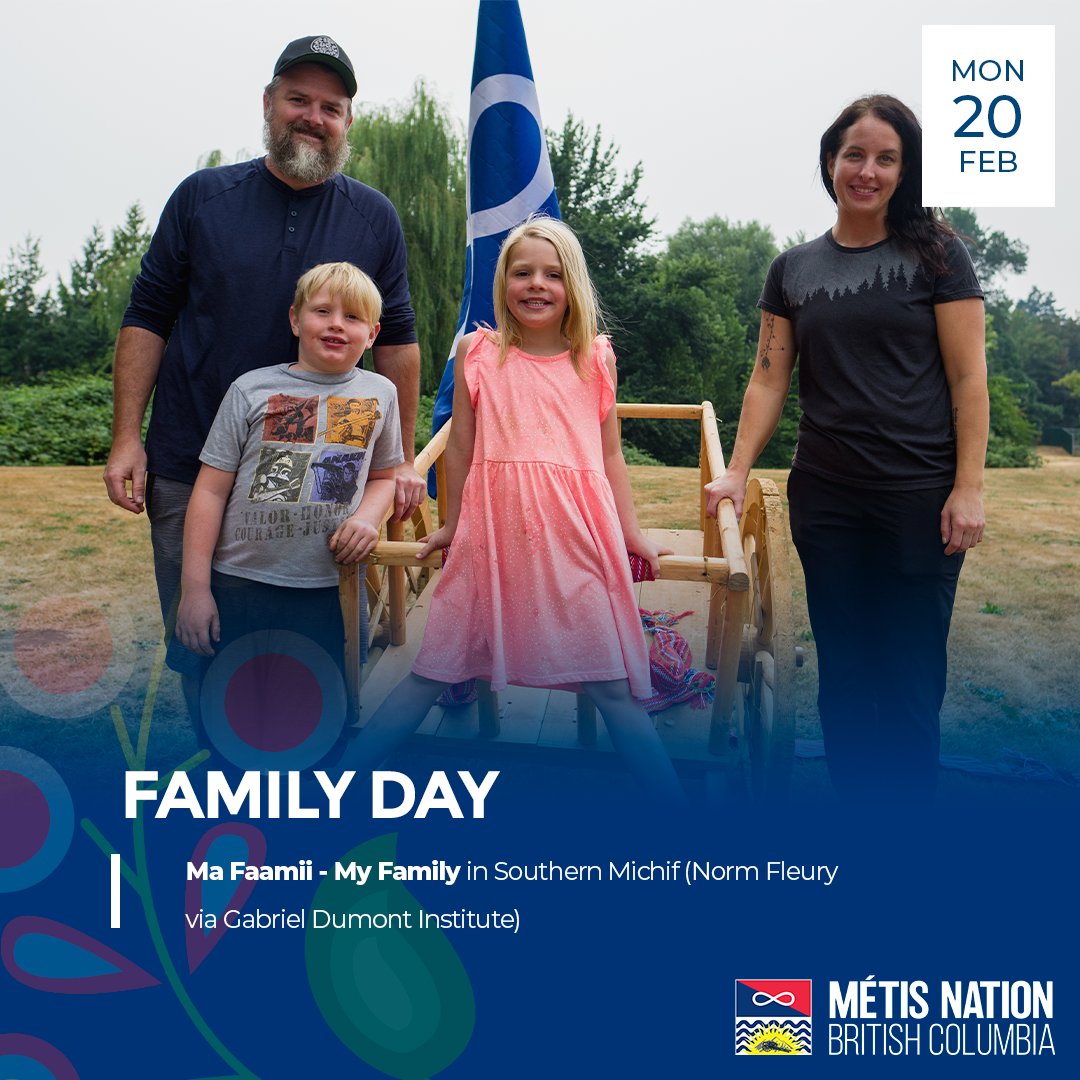 MNBC offices are closed today. We wish all Métis Citizens across BC a wonderful and happy Family Day. #FamilyDay #BC