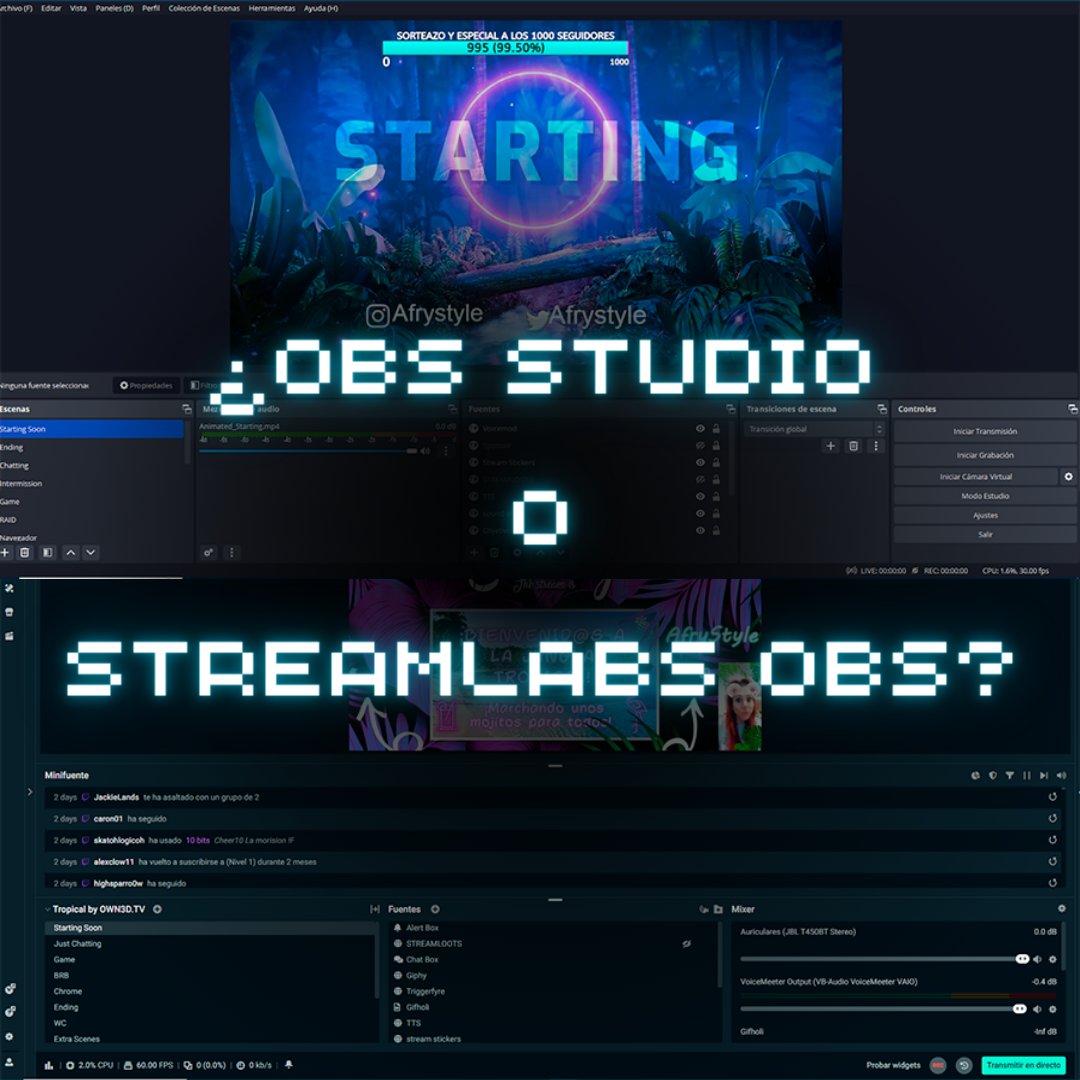 serbuenstreamer's tweet photo. ¿#Streamlabs OBS u #OBS Studio?🤔¿Cuál es el mejor programa para hacer #streaming?

Descúbrelo aquí 👉 https://t.co/MOkpqpvG0A   

Like y Follow para más consejos 😉 #StreamlabsOBS #OBSStudio #streaming #twitch #streamers #twitch #twitchgamer #twitchgaming #live #game https://t.co/XoRXnwjzT2