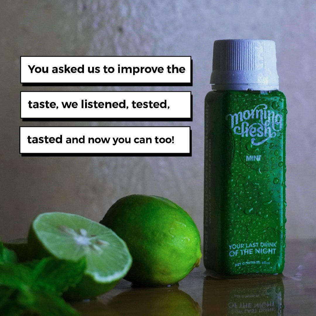 MorningFreshInd's tweet photo. So many of you reached out to us telling us how effective the product was but wished it was tastier, so we’ve been working on refining our process to give you - Morning Fresh 3.0!

🌱natural ingredients
👅 But now, it's super-tasty! 

PS: We'd love to hear what you think! https://t.co/hihw34iaY5