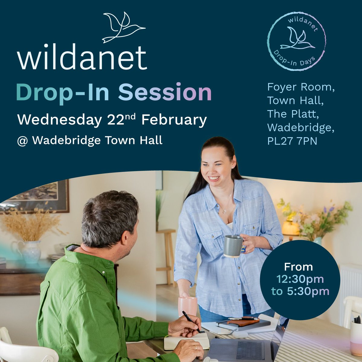 We will be back in Wadebridge for a drop-in session this Wednesday, 22nd February in Wadebridge Town Hall in the Foyer Room from 12:30pm - 5:30pm. Come along to meet our friendly & knowledgeable team & find out more about some of the fantastic early bird offers!