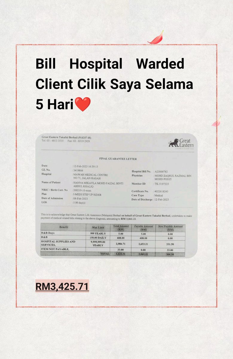 yuliaulfa_din's tweet photo. Alhamdulillah,urusan client cilik warded dan discharge dipermudahkan❤️ #takafuladvisor #medikalkad https://t.co/C8CGmLTusv