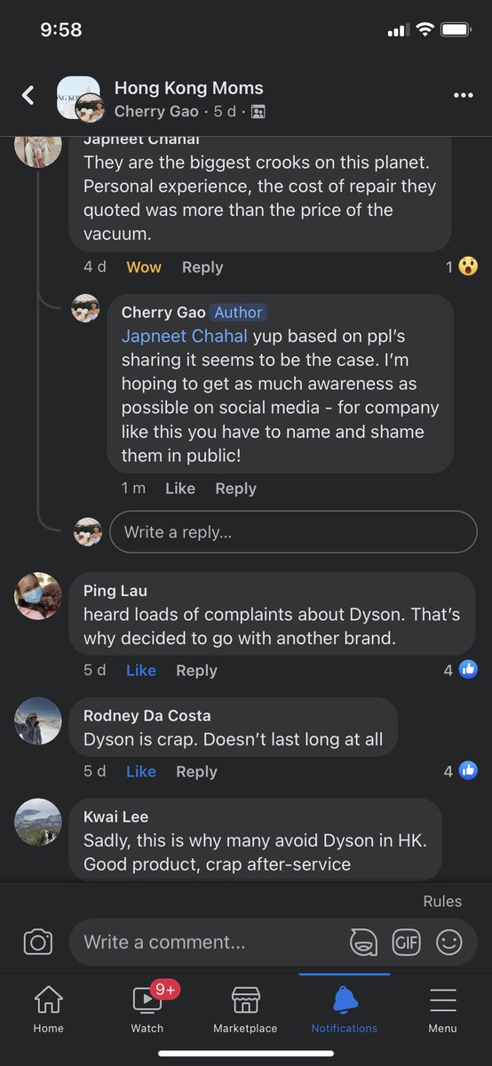 cherrygao's tweet photo. @jacjac_jacque @Dyson When/if they can get the same shit together for the after sales services in Hong Kong. https://t.co/iZbNA5T9jy