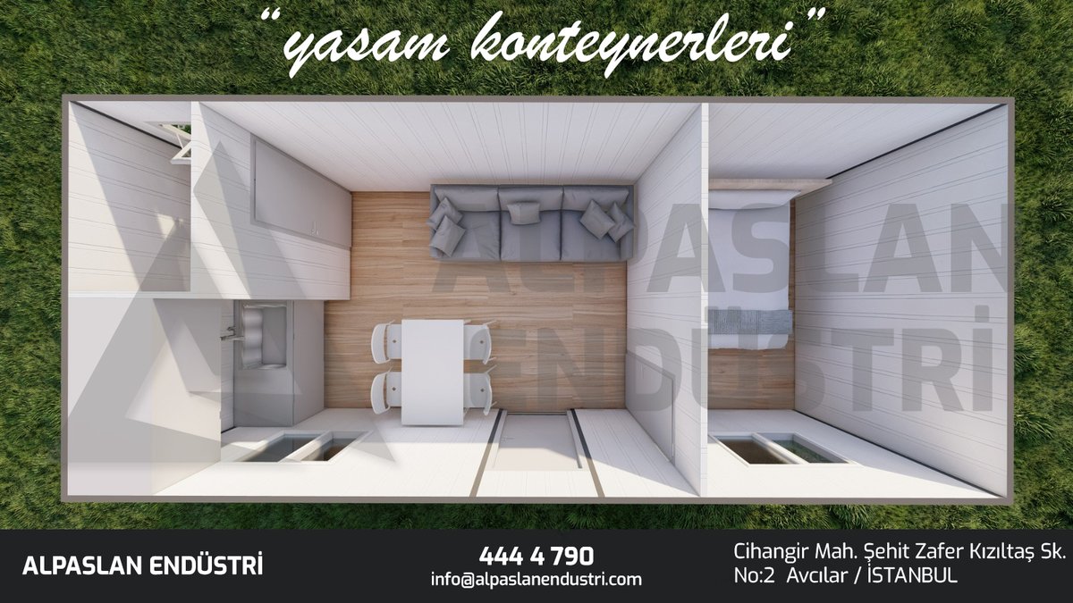 ALPASLAN ENDÜSTRİ

YAŞAM KONTEYNERLERİ

Farklı Ölçü ve Modeller İçin Lütfen İletişime Geçiniz...

ADRES: Cihangir Mahallesi Şehit Zafer Kızıltaş Sokak No:2 Avcılar / İSTANBUL

444 4 790
info@alpaslanendustri.com

#yasamkonteynerleri #konteyner #alpaslanendustri #alpaslanendüstri