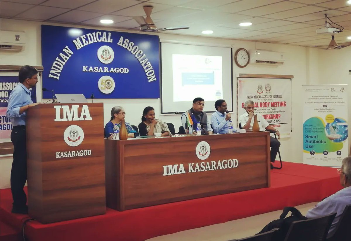 care_manipal's tweet photo. 22.01.2023
Smart Antibiotic Use 
- a case based interactive CME-Workshop organized in association with IMA Kasaragod, Kerala for Medical Doctors. #imakasaragod @Chiranjay12 @shashikiranu #icmrdelhi https://t.co/X76G22fgol