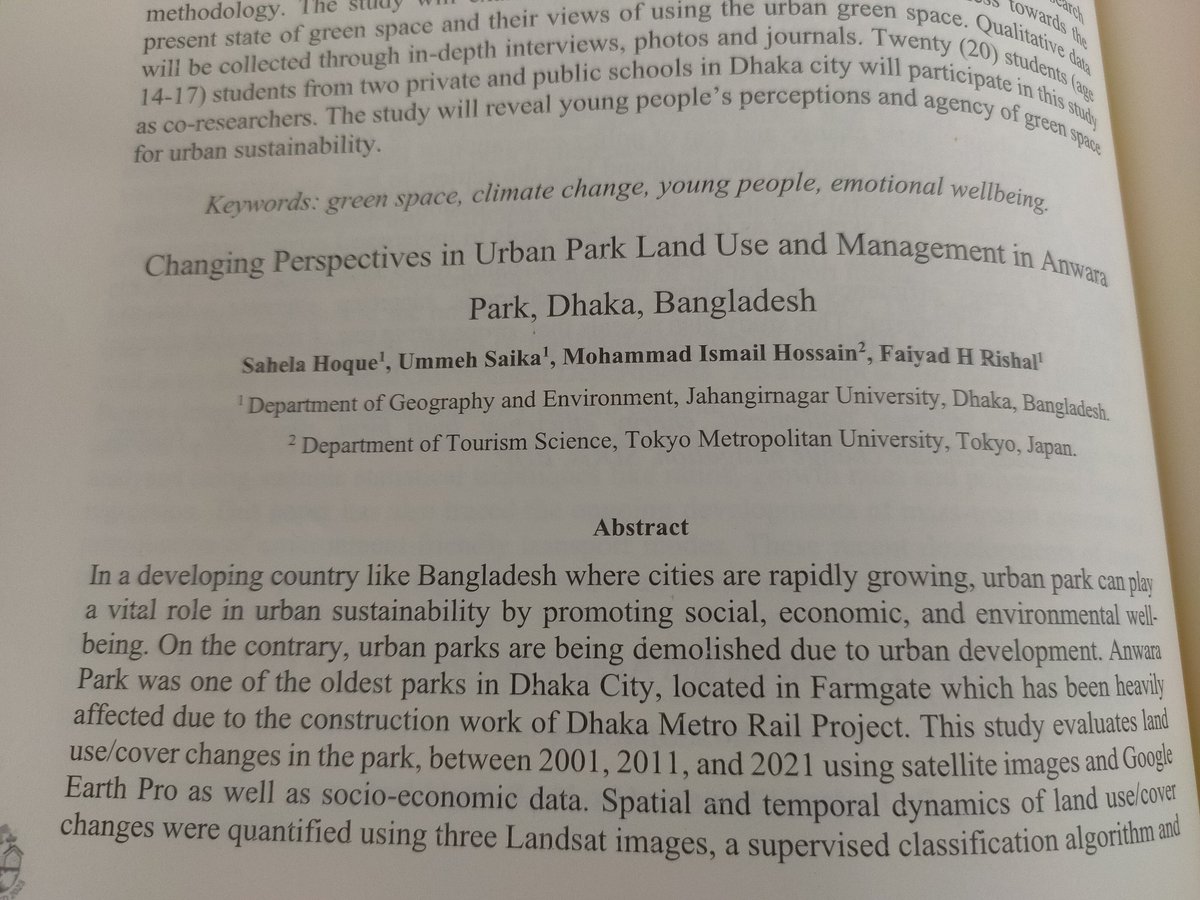 fhrishal's tweet photo. Glad to participate at the 6th International Conference Sustainable Development at United International University, Bangladesh. Our paper on Urban Park Land Use and Management was presented. #icsd2023 #uiu #sustainabledevelopment #urbanpark https://t.co/d57H5PHw9d