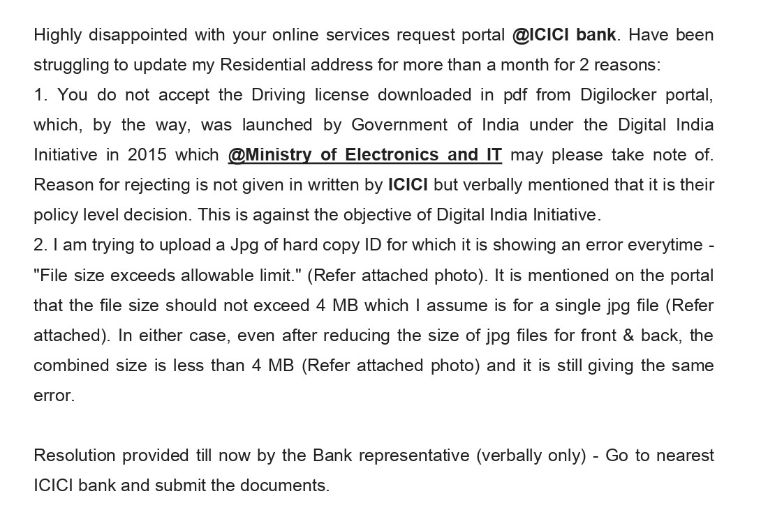 kay_maddy's tweet photo. @ICICIBank @ICICIBank_Care @GoI_MeitY @AshwiniVaishnaw https://t.co/a4O99DH1f1