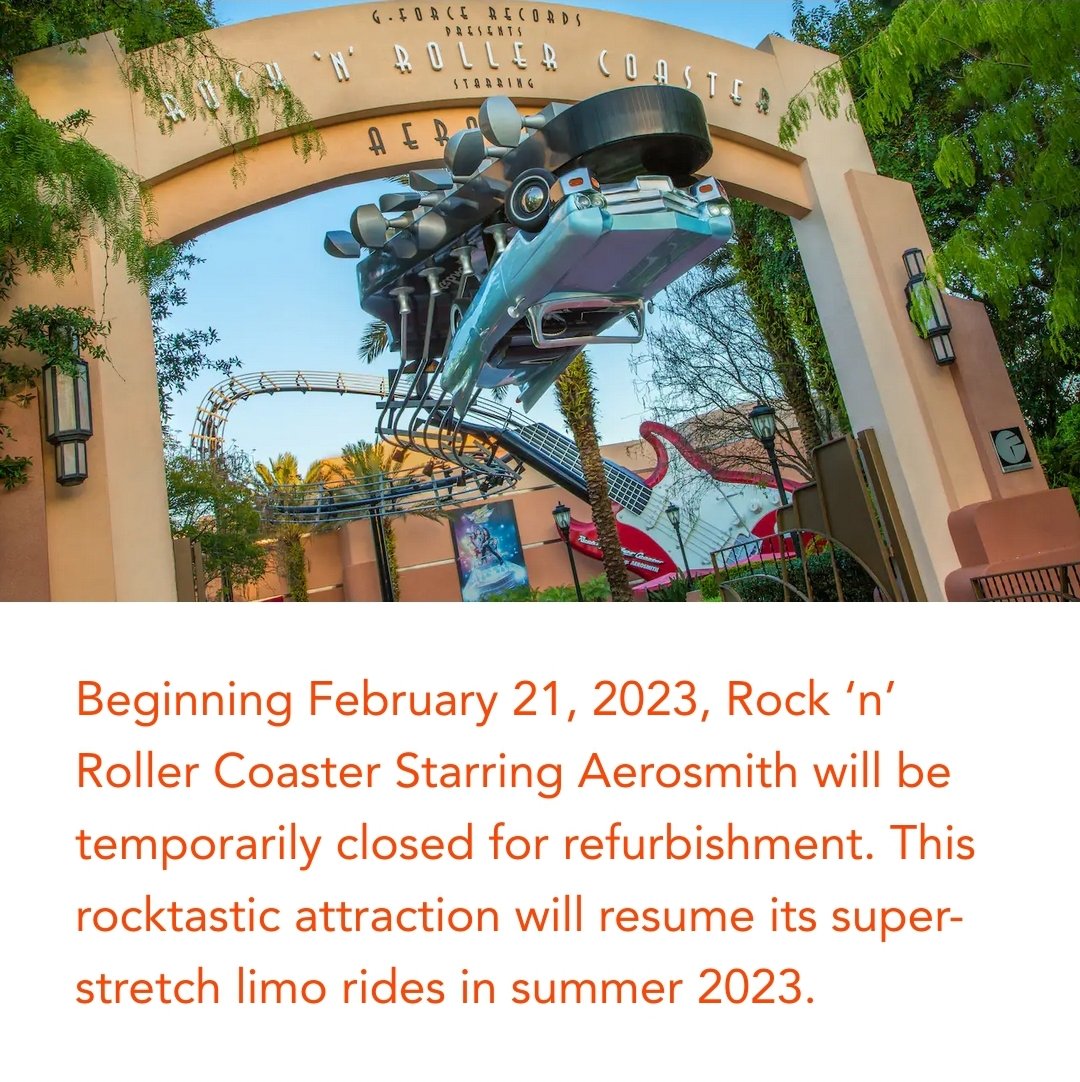 Disney World to temporarily close Rock 'n Roller Coaster