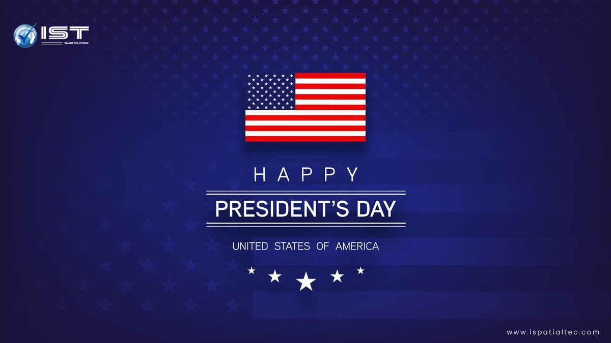 iSpatialTec's tweet photo. IST wishes every US citizens a Happy president's Day.
#iSpatialTec #usa #presidentsday2023 #gis #IST https://t.co/sRVALF8MpU