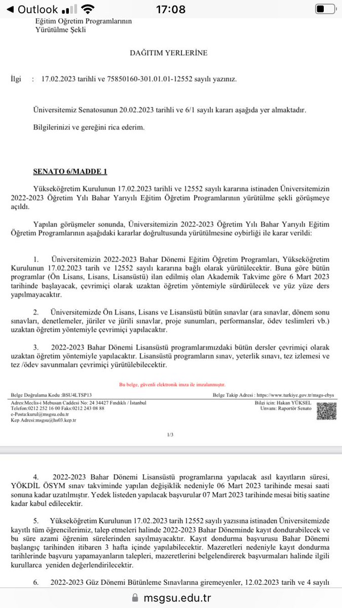 Yapılan açıklama okulların yönetimini bile yanıltıp geri adım gibi gözüküp sonra kendi kararlarına aynen devam ediyor sosyal bilim ağırlıklı üni hibrit derken GÜZEL SANATLAR ÜNİVERSİTESİ nasıl neden ne sebeplerle hangi çözümsüzlüklerle hibrit yürütülemiyor!...
@handaninciMSGSU