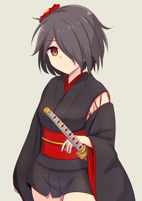 初心帰りその2で小烏丸やはり最初の式姫といえば #式姫お絵かき60分一本勝負 