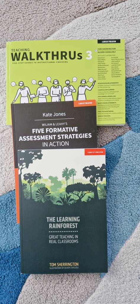 Deliveries for a bit of half term reading! Investing in books written by the experts that I can refer back to throughout my teaching career. #onlythebestwilldo #bestteachingpractice @WALKTHRUs_5 @teacherhead @dylanwiliam @KateJones_teach