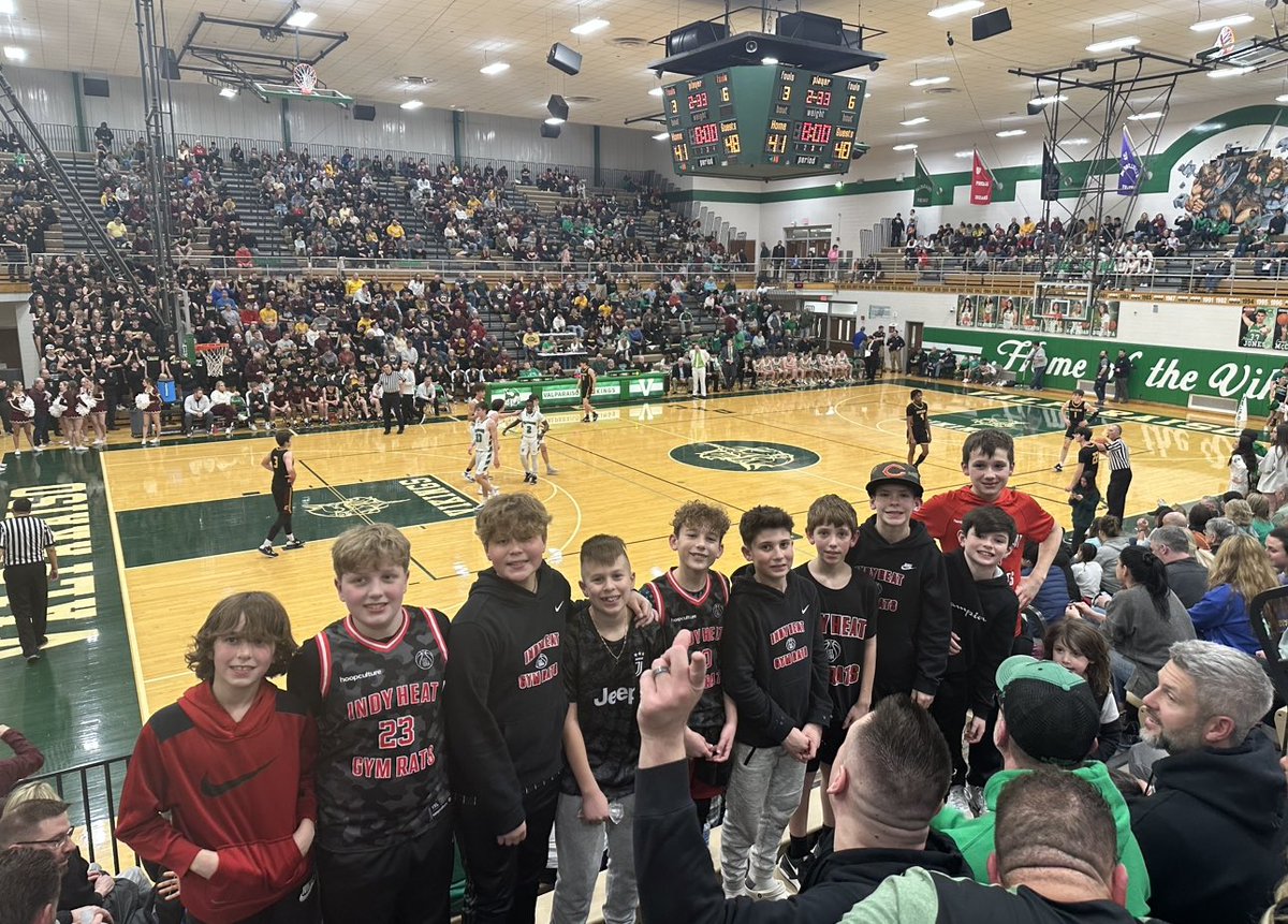 Team outing to catch another classic meeting of <a href="/vhsboyshoops/">Valpo Basketball</a> vs <a href="/Trojan_HoopsCHS/">Chesterton Basketball</a> this past Friday 🔥🏀.  You can’t beat Hoosier hysteria live and in person! 

Good luck to all the teams as the Sectional pairings have been released <a href="/IHSAA1/">IHSAA</a>
