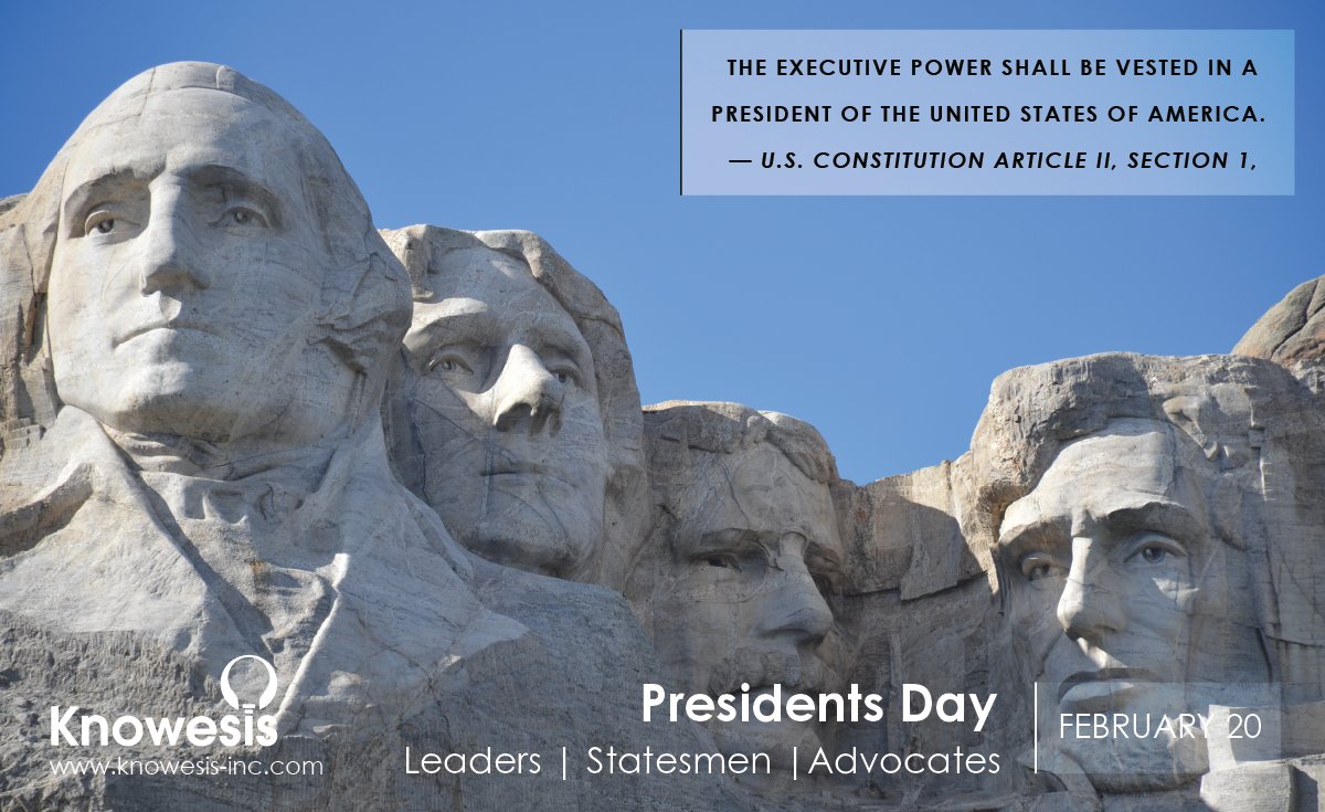 KnowesisInc's tweet photo. Happy Presidents Day!
  
Knowesis celebrates the ongoing American commitment “to form a more perfect Union” as the foundation of our annual observance of Presidents’ Day, today, February 20.

Know More: https://t.co/Oy0pN7tl88 

@KnowesisInc #GreatPlacetoWork #HireVets #Veterans https://t.co/Wjh8bpvtwR