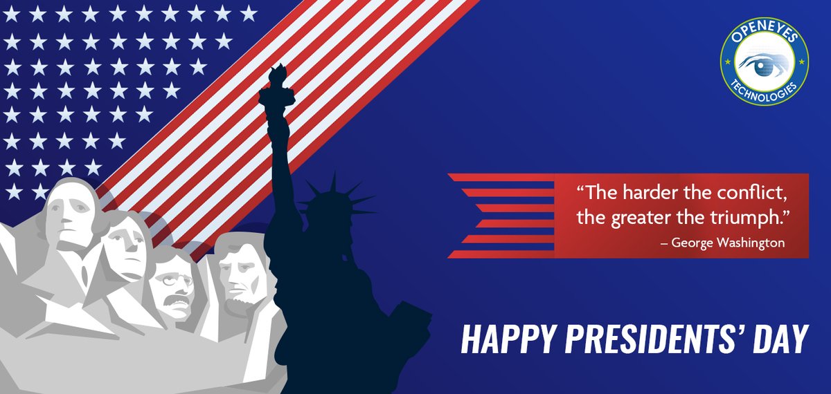 OpenEyesTech's tweet image. Presidents’ Day, celebrated every third Monday in February, was originally intended to remember George Washington’s birthday. 

Happy Presidents&apos; Day to all.

#PresidentsDay2023 #PresidentsDay #OpenEyesTech