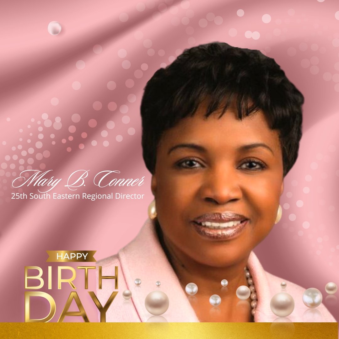 Please join us in wishing our 25th South Eastern Regional Director, Mary B. Conner, a very happy birthday! 💕 💚 🎉 #AKA1908 #SoaringWithAKA #PowerOfUs #SophisticatedSouthEastern