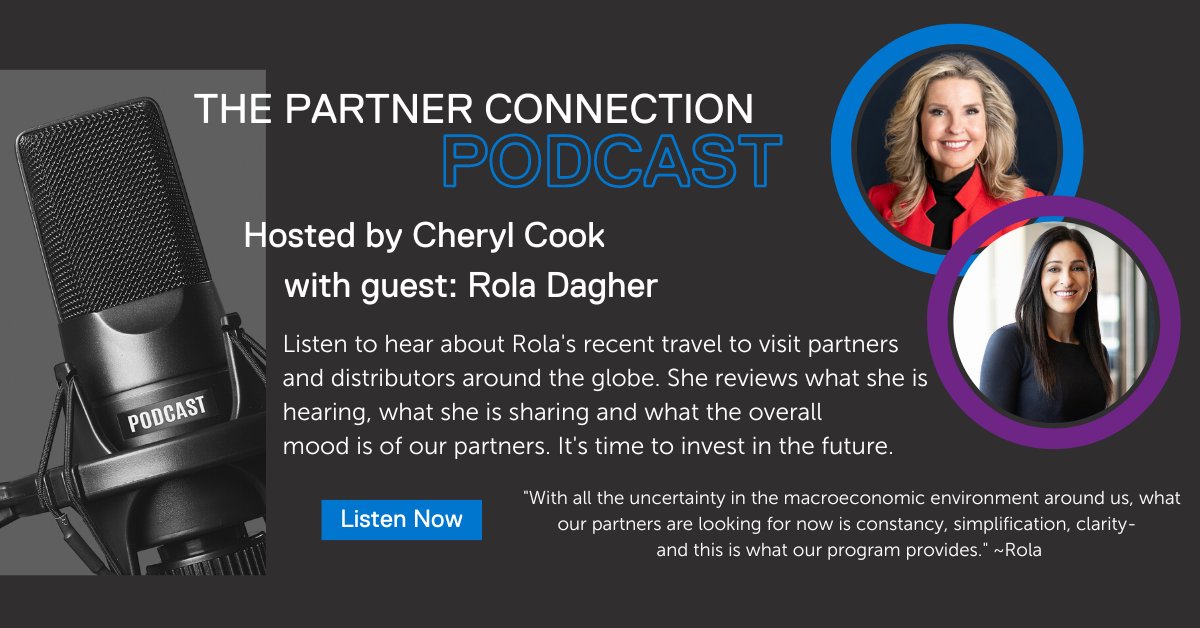 PB_Playground's tweet image. I am excited to share that #ThePartnerConnection podcast with @RolaDagher sharing w/ @CookCherylS about her recent travel to visit Partners around the globe has been released.  She talks about how it&apos;s time to invest in the future.

Tune in: 🎧 dell.to/414vJUF
#IWork4Dell