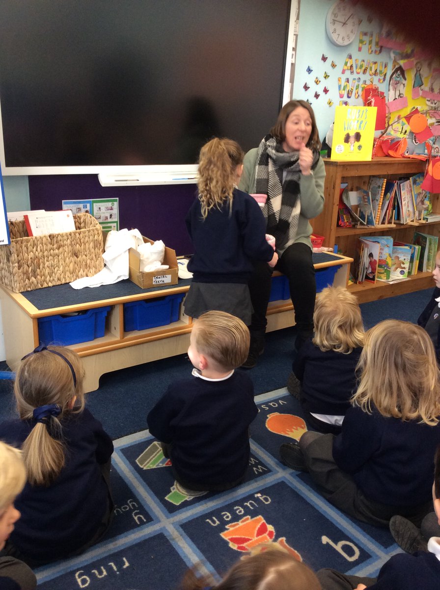 InfantWalsh's tweet photo. Just before the February Half Term; Reception were visited by the School Nurse who taught us about how to keep our teeth healthy and clean. This ended our topic on People Who Help Us. https://t.co/iag7gydi3t