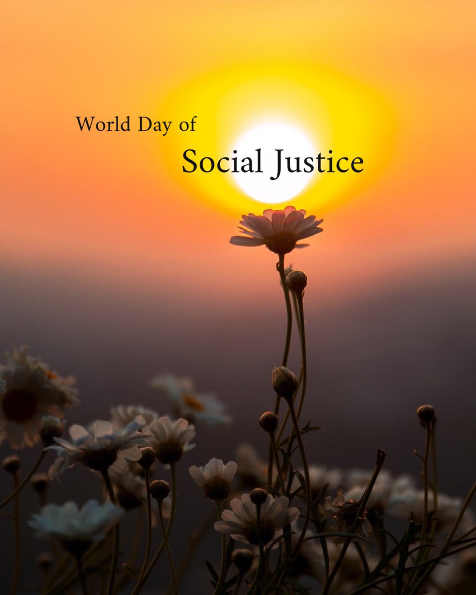 Today marks the World Day of Social Justice. 

On this day we recognize and celebrate global efforts to create a more just and equitable world for all.

#WorldDayOfSocialJustice