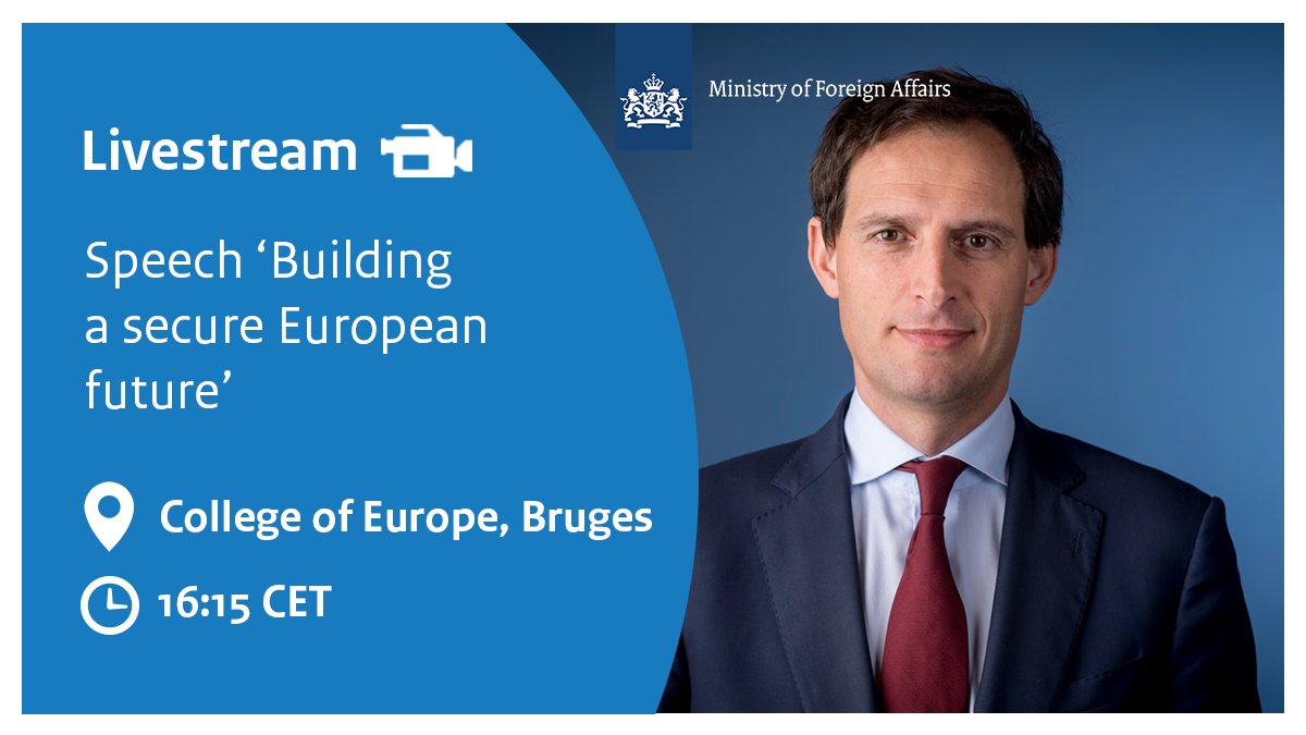 When discussing the future of Europe, it is only right to include the decision-makers of tomorrow.

On my way to <a href="/collegeofeurope/">College of Europe</a> in Bruges, to deliver a speech on building a secure EU and to exchange ideas with students.

Watch live at 16:15 through: coleurope.eu/speech-buildin…