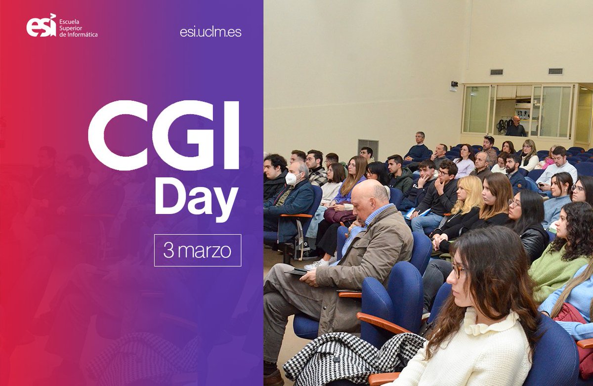 esiuclm's tweet photo. ¿Quieres ver proyectos reales #SMACT realizados con tecnología Oracle?
📢 El próximo 3 de marzo, de 9:00h a 13:00h, tendrá lugar el evento @CGI_Global day, el cual está promovido por el Aula @aula_smact CGI-UCLM @macariopolo
👉 ¡Apúntate! https://t.co/E1QhSvCSOv https://t.co/70GYj8Ctg5