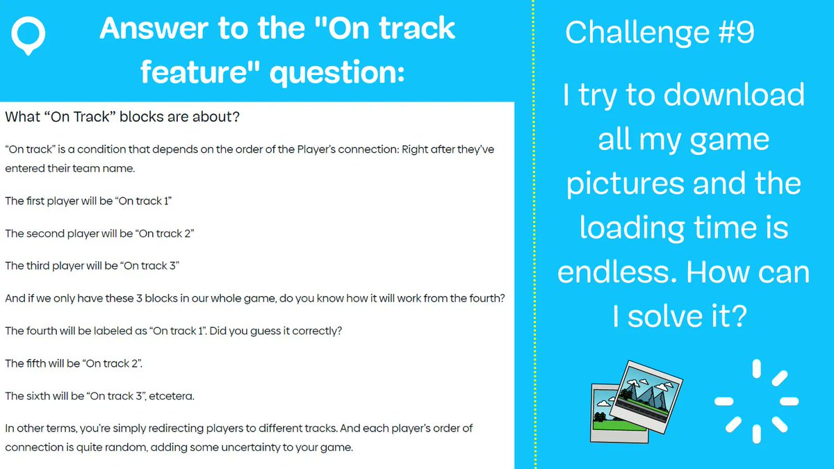 loquizgame's tweet photo. 😊Find out what the "on track" blocks have been used for! 
😏Will you be able to solve the challenge 9, question? 

#game #gamification #loquiz #programming #creator #loadingtime #ontrack https://t.co/MWGbiO021N