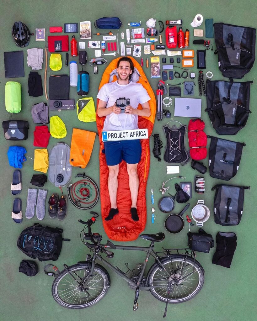 'This is the gear I'll be taking along my human-powered bikepacking journey throughout one of the harshest continent on earth: Africa 🌍 🚴🏼‍♂️' • Regranned from @explorob Use #bikewander to be featured! instagr.am/p/Co4zHgeNnSu/