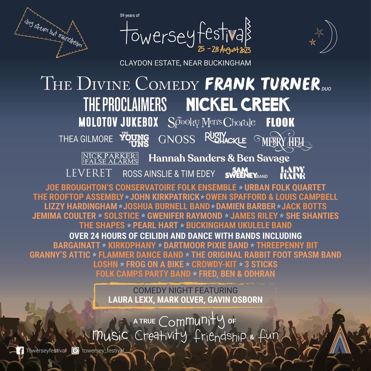 Can’t wait to play at our first ever @towerseyfesti this summer. Awesome lineup!