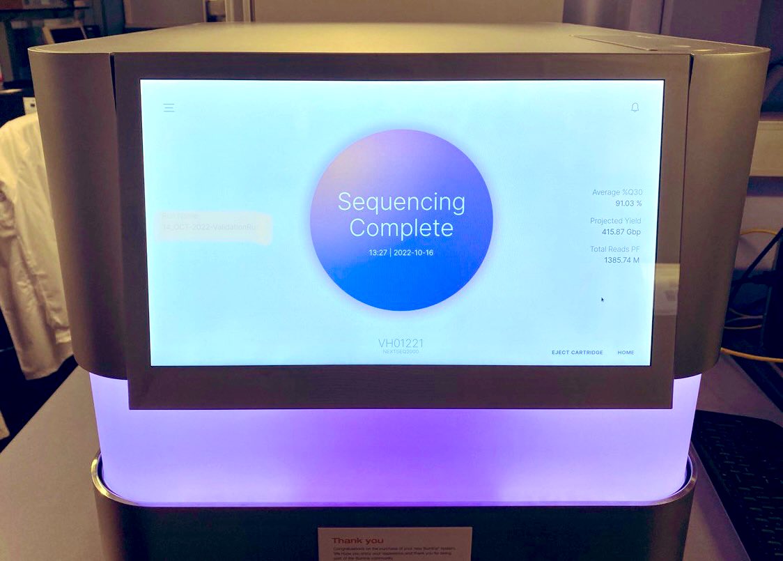 ngs_fisabio's tweet photo. Practical, effective and perfectly working, with increased depth and multiplexing power @GVAfisabio #NextSeq2000 #AmpliconSequencing #Genomics #Metagenomics #RNASeq #Illumina https://t.co/dUAzpgQWOr