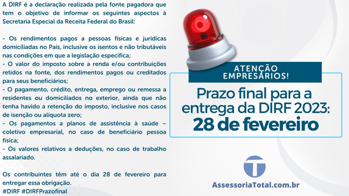 Contabil_Total's tweet image. #DIRF #DIRFPrazoFinal