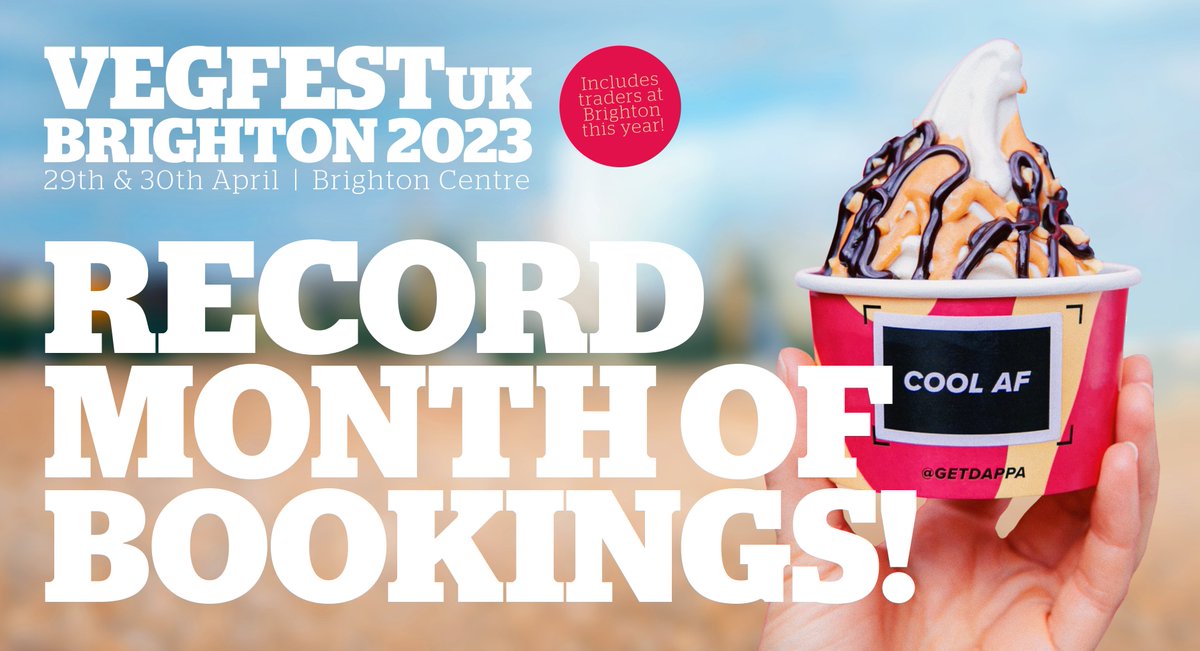 Busy times for <a href="/VegfestUK/">VegfestUK</a> Brighton after record a month of bookings! 

READ MORE &gt; 
vegfest.co.uk/2023/02/20/bus…

Brighton is free to attend for visitors! Register online to join us! ww2.theticketsellers.co.uk/buy-tickets/ve…

Want to trade? More exhibiting info available here: vegfest.co.uk/brighton