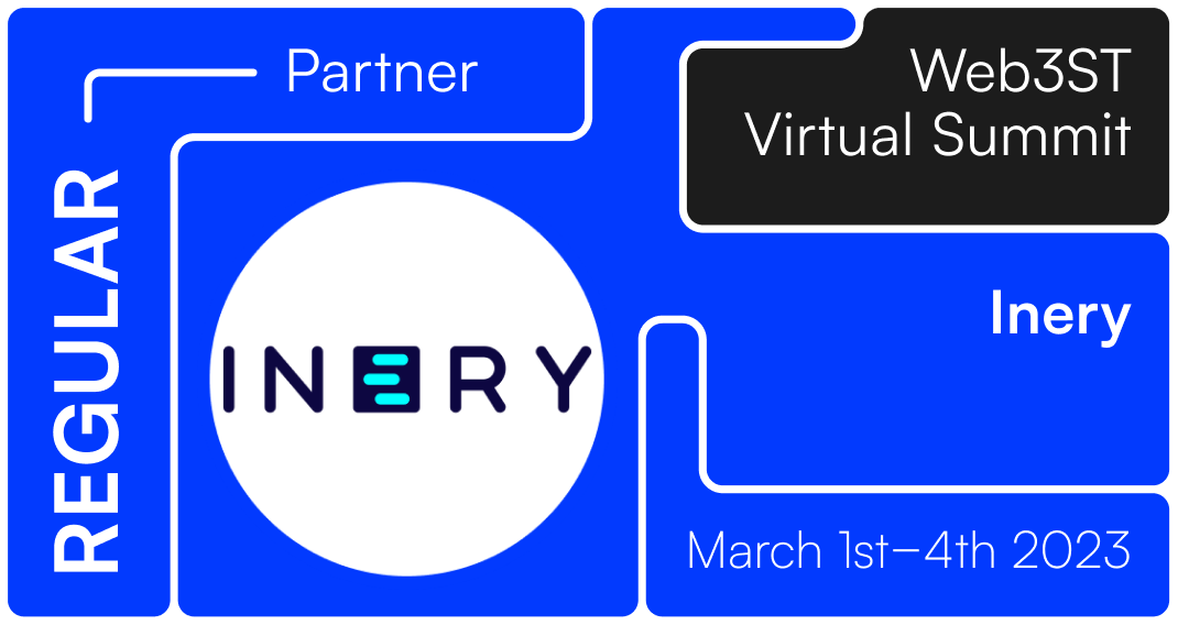 We are proud to announce our partnership with @IneryBlockchain for our upcoming Virtual Summit! 🎉 Join us to explore the newest trends &amp; knowledge in the tech world! #VirtualSummit #web3StrongerTogether #Partnerannouncement