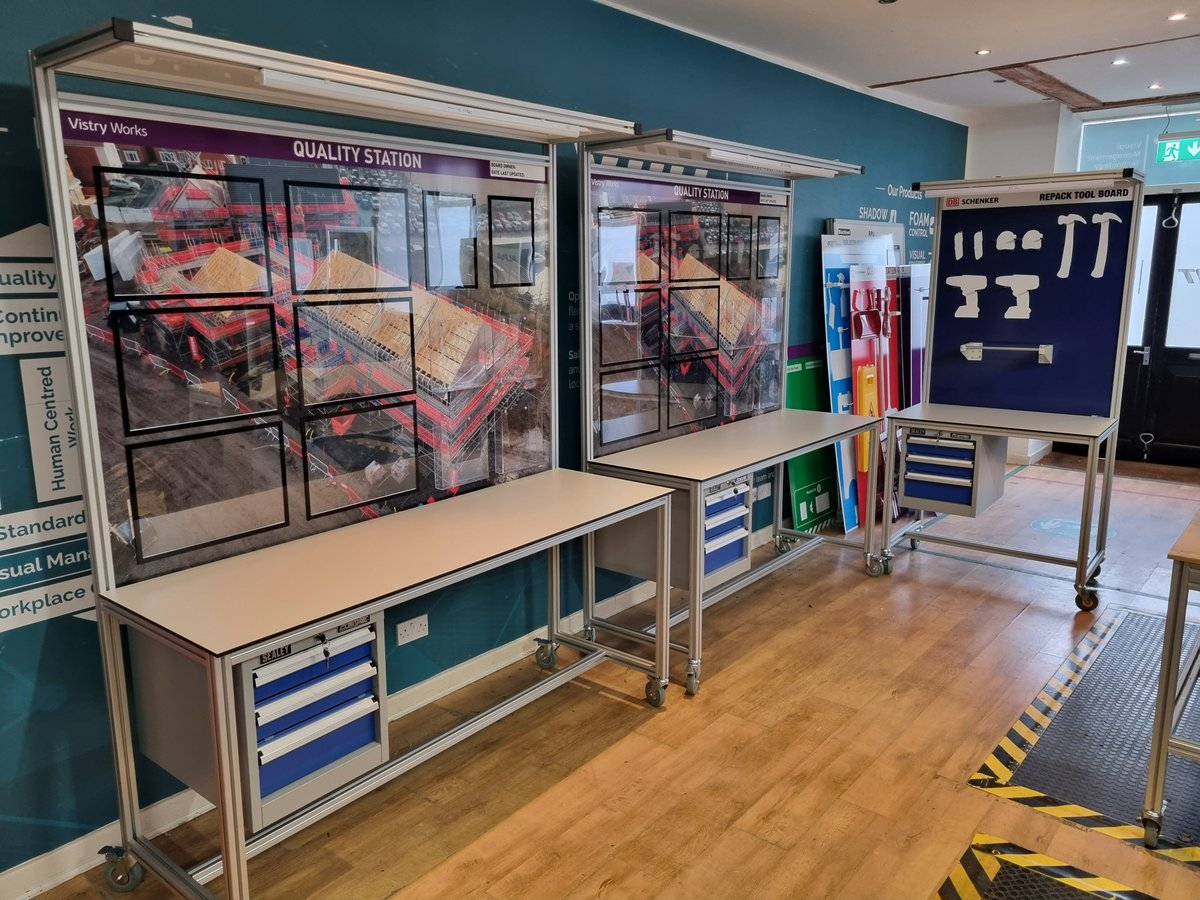 PEAKVM's tweet photo. Visual Workstations ready to be delivered for Vistry Group and DB Schenker made bespoke to our clients exact needs by the great team here at Visual Management Technology (VMT).
#operationalexcellence #workbench #toolsofthetrade #leanmanufacturing #qualityimprovement https://t.co/HS6yXHxEVx