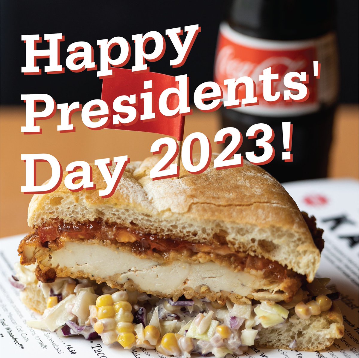 Celebrate Presidents' Day in a monumental way with this All-American fan fave Southern Fried Buttermilk-Brined Chicken Sammy.

This darlin’ deserves a standing ovation ‘cross the nation!