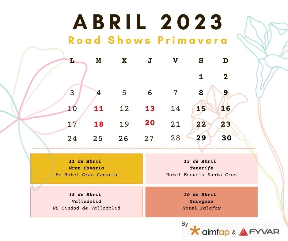 👏 Ya tenemos fechas para los Road Shows de Primavera 2023 organizados por #Aimfap y #Fyvar.

lnkd.in/ddeXcZ3X

#roadshow2023 #aimfap #fyvar #publicidadatravesdelobjeto #regalopromocional #articulopromocional #publicidad