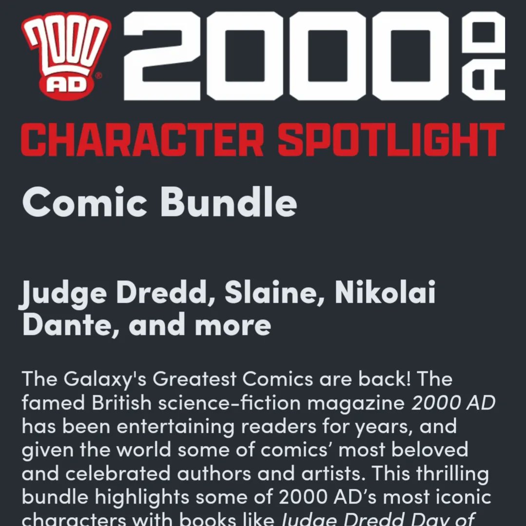 PodTgdr's tweet photo. Hello Irregulars, miss you! We're at work to return MARCH 3. Guess what? Dante is in the @humble Bundle: pay what you want=get all of Dante digital! $ goes to @cr_uk! Great time to complete your collection &amp; read along with us  @2000adcomic #2000ad #humblebundle #nikolaidante https://t.co/BHaLVMeLjc