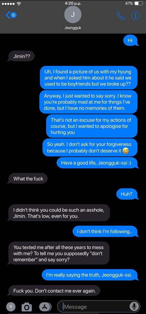KOOKI3SLUVR's tweet photo. 「 remember me 」— #jikookau 

jm gets into a car accident and loses all his memories. he comes to know that his past self wasn't the best and tries to start fresh, by apologising to anyone that he's hurt. there's only one person that doesn't believe him— his ex boyfriend, jk. https://t.co/lSRy3hn6FQ