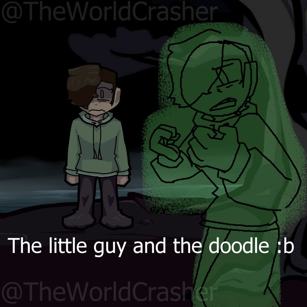 TheWorldCrasher's tweet photo. Whoof, I may have not check what Monday's event was gonna be, now I'm in the funny Insomnia thingy...

It's soooo scuffed, I'm tired ;-; https://t.co/hHXxoFTCYs