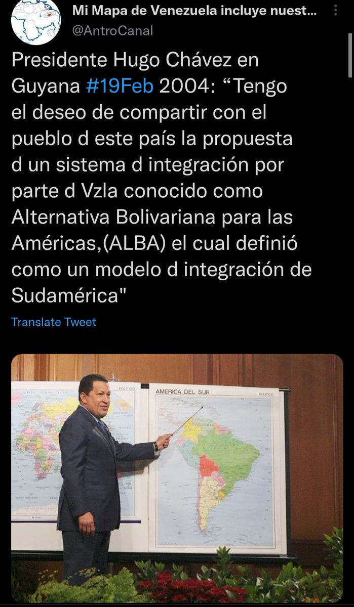 KSansculotteG's tweet photo. Former president Hugo Chavez using maps of #Venezuela with it's accurate and internationally recognised borders. #Essequibo #IsWeOwn https://t.co/hxPZq4WCn6