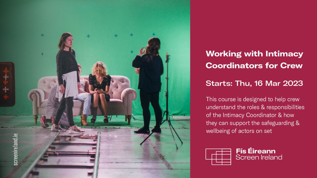 Intimacy Coordinators play an important role in supporting the wellbeing &amp; safeguarding of actors during intimate scenes.

This course is designed to help crew better understand the role &amp; its responsibilities on set 👇

🔗 bit.ly/3HPMWYS