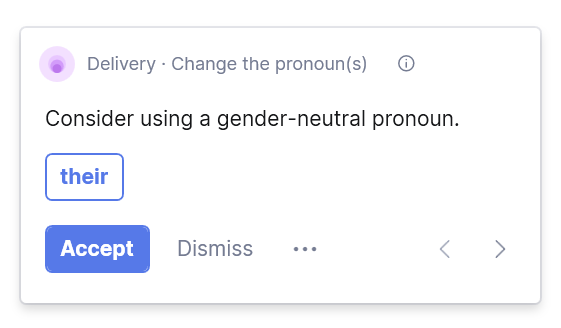nftqueendom's tweet photo. Found one AI that is good for #nonbinary, #enby, #queergender - @Grammarly https://t.co/567M8rxaPR